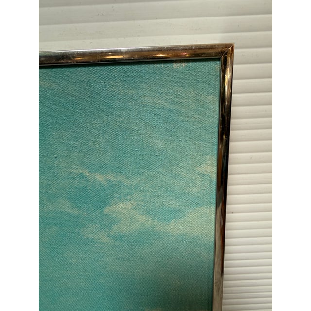 Sky Blue Johannes Holst Sailboat in Wind Original Artwork, Signed Circa 1959 For Sale - Image 8 of 12
