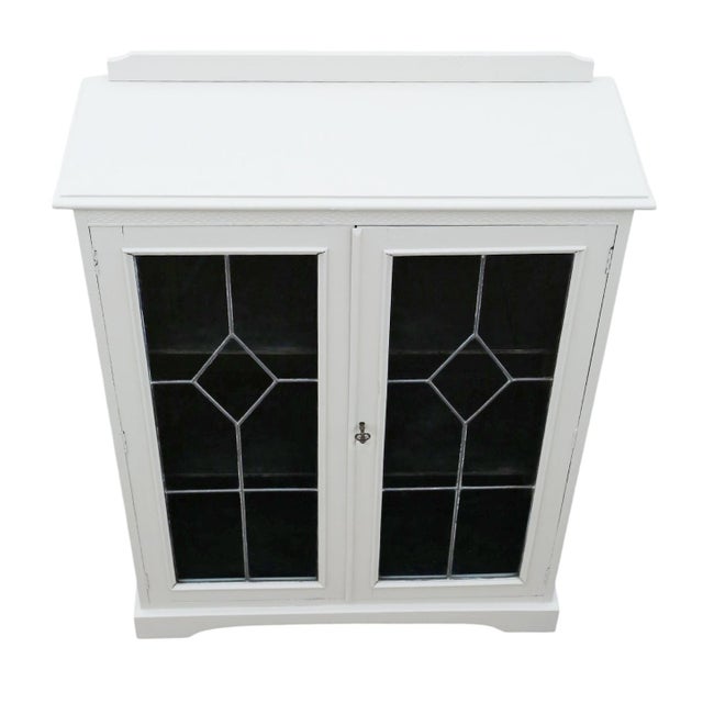 Antique Painted Display Cabinet, 1925 For Sale - Image 4 of 9