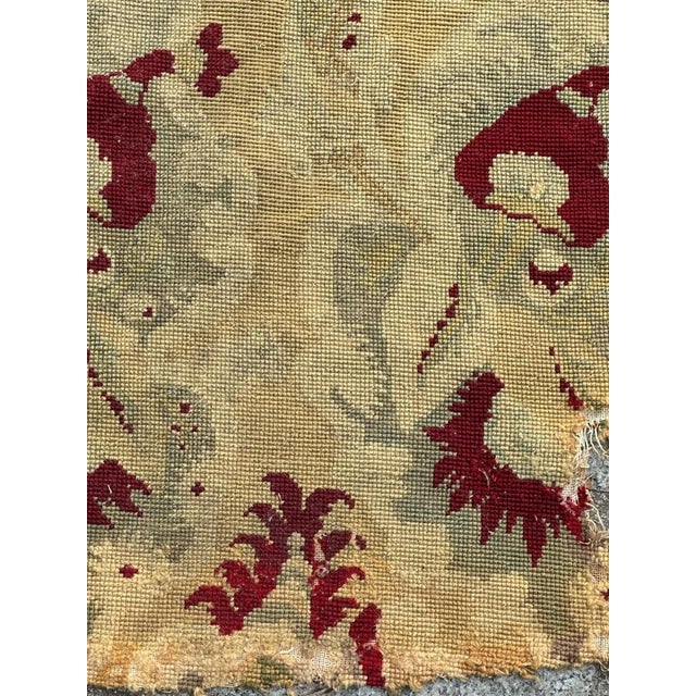 Gold French Needlepoint Chair Cover Tapestry, 1890s For Sale - Image 8 of 18