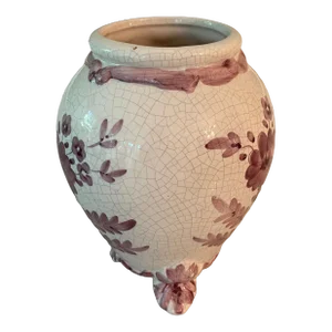 Vintage Floral Footed Vase