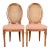 Drexel French Regency Louis XVI Carved Walnut Cane Back Side Chairs or Dining Chairs | Pair For Sale