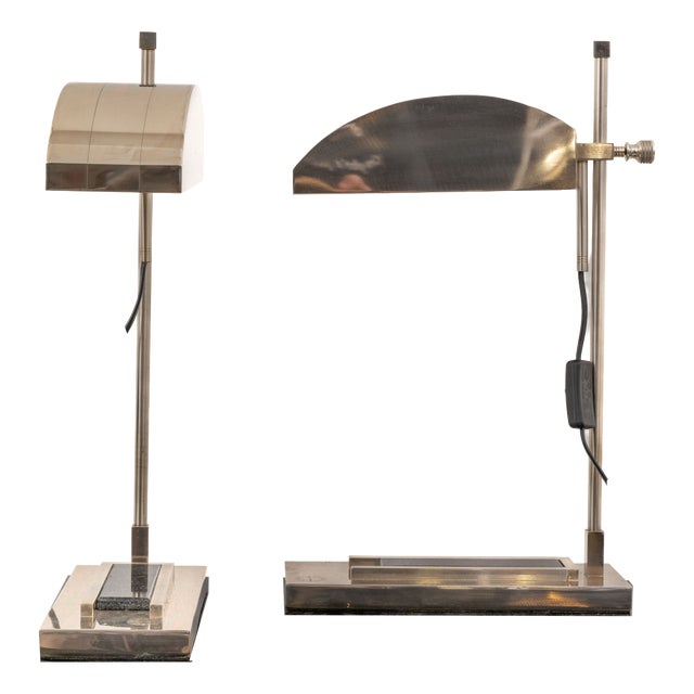 Vintage Bauhaus Table Lamps by Marcel Breuer, Set of 2 For Sale