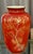 Chinoiserie Large Chinoiserie Orange Red Porcelain Hutschenreuther Sleb Vase For Sale - Image 3 of 13