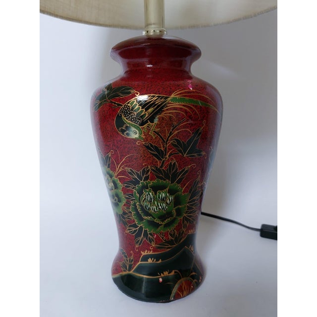 Textile Vintage Chinese Table Lamp, 1980 For Sale - Image 7 of 18