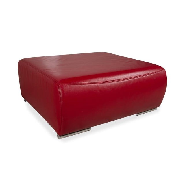 Two-Seater Sofa and Ottoman in Leather from Musterring, Set of 2 For Sale - Image 5 of 18