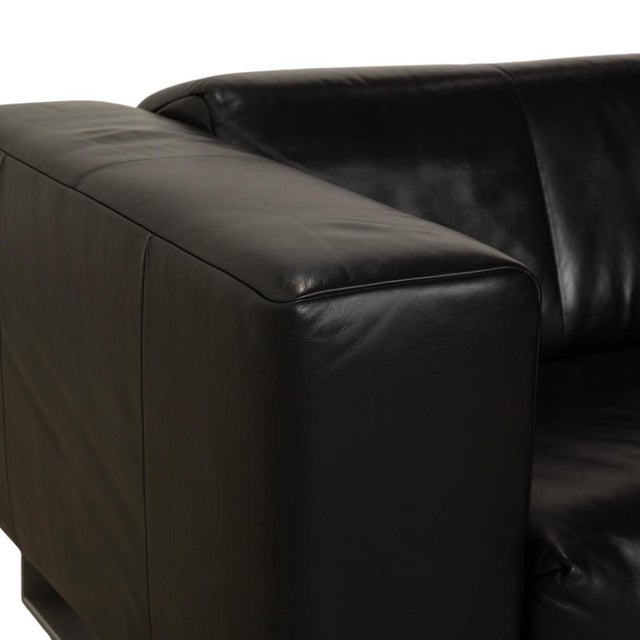 BMP 622 2-Seater Sofa in Black Leather from Rolf Benz For Sale - Image 6 of 14