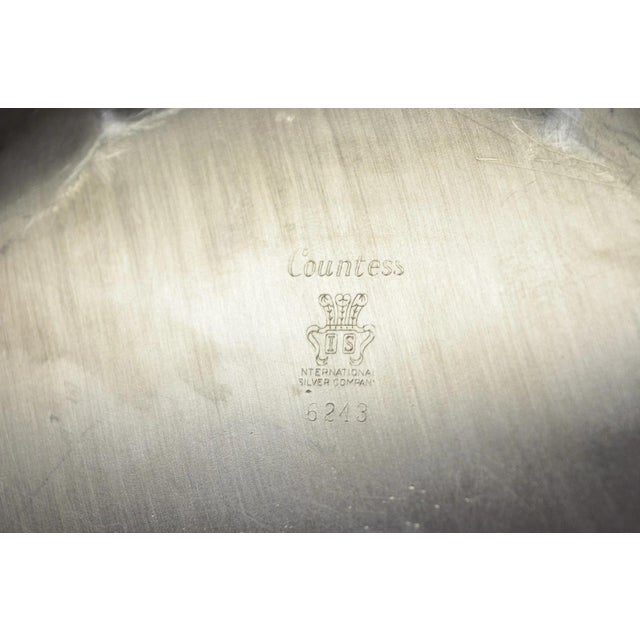 Mid 20th Century International Silver "Countess" Silver Plated Small Bar Tray Serving Platter For Sale - Image 12 of 12