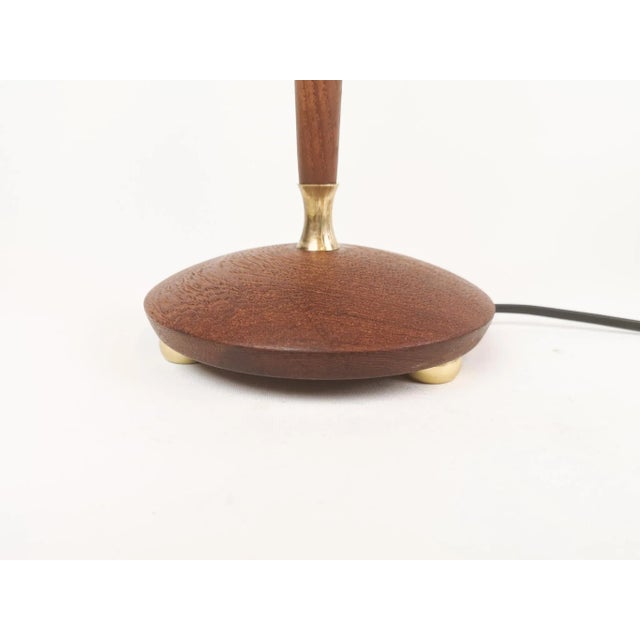 Mid-Century Swedish Teak and Brass Table Lamp from Göteborgs Armaturhandverk, 1950s For Sale - Image 10 of 13
