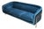 Jonathan Adler Bacharach Velvet Sofa, Peacock Blue For Sale