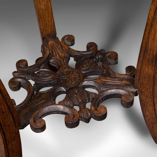 Vintage Jardiniere Stand, Oriental, Beech, Marble, Wine, Lamp Table, Art Deco For Sale - Image 11 of 12