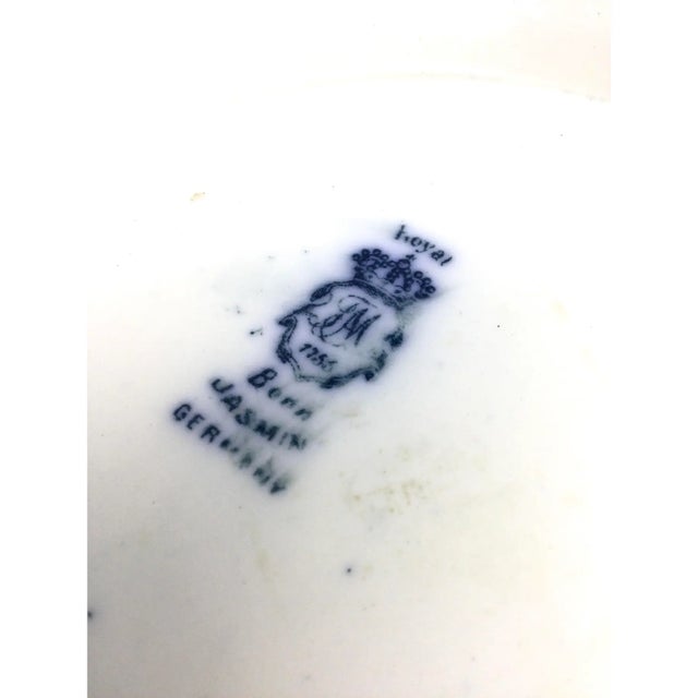 X L Beautiful Antique Blueflow Fruit Centerpiece Bowl For Sale - Image 10 of 11