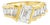 Late 20th-Century 18k Yellow Gold 1 Carat Emerald Cut Contemporary Ring For Sale