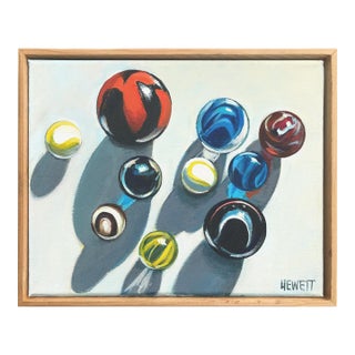 Marbles With Shadows Contemporary Acrylic Painting For Sale
