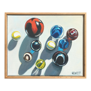 Marbles With Shadows Contemporary Acrylic Painting