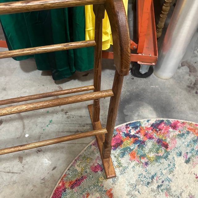 1970s 1970s Natural Wood Blanket Rack For Sale - Image 5 of 6