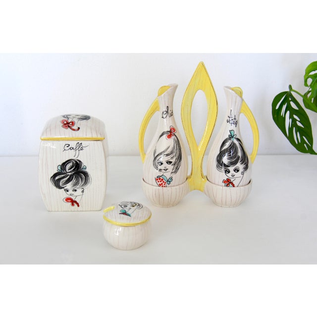 Esperia Mid-Century Modern Oil and Vinegar Cruet Set by Esperia, Italy, 1950s, Set of 3 For Sale - Image 4 of 10