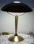 Metal Vintage Halogen Brass Mushroom Table Lamp from Sölken Leuchten, 1970s For Sale - Image 7 of 8