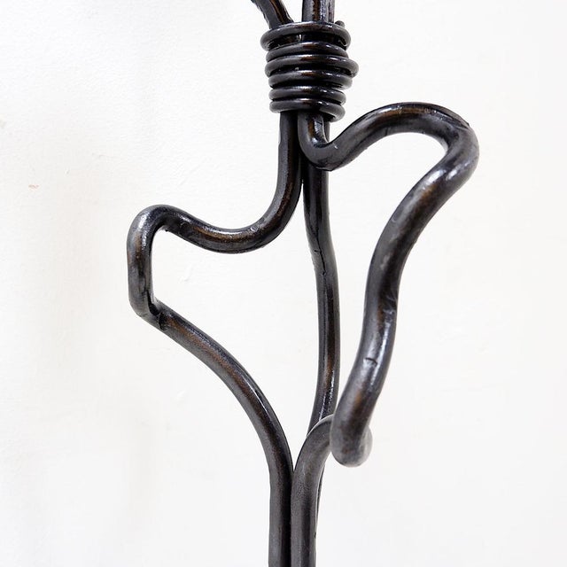 Large Wrought Iron Candleholder with Abstract Design, 2010s For Sale - Image 4 of 15