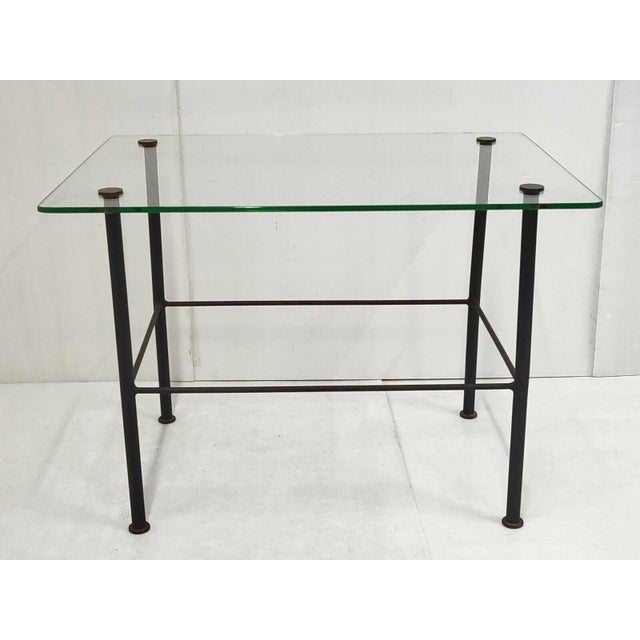 Vintage Side or Coffee Table in Steel and Glass, 1950s For Sale - Image 6 of 7