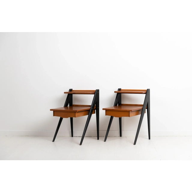 Modern Scandinavian Teak Nightstands, Set of 2 For Sale - Image 4 of 12