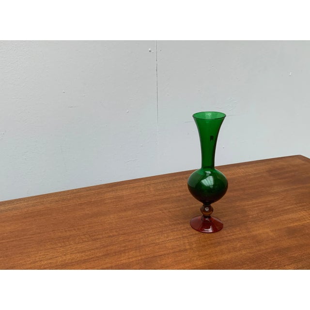 Vintage Italian Ornamental Glass Vase For Sale - Image 11 of 18