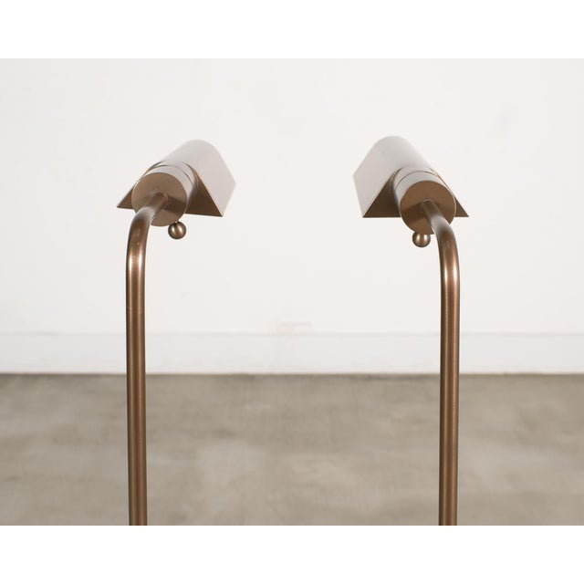 Pair of Casella Bronze Adjustable Pharmacy Floor Lamps For Sale - Image 16 of 18