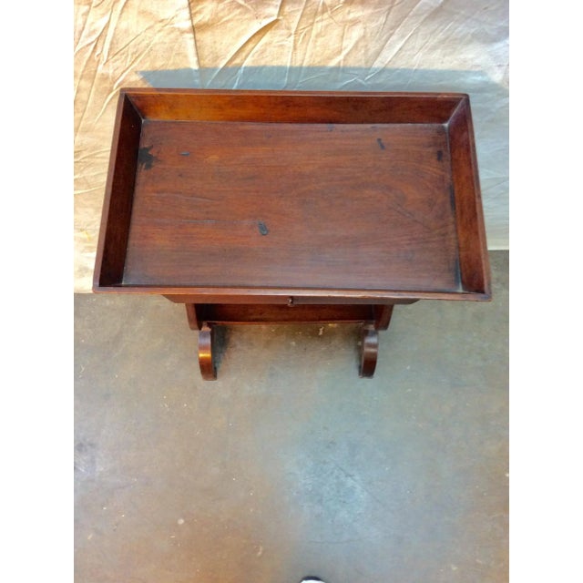 Early 20th Century French Walnut One Drawer Side Table For Sale - Image 4 of 13