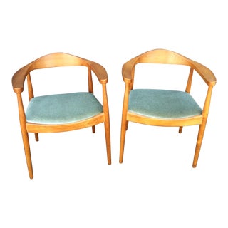 Mid-Century Side Chairs With Mohair Seats - a Pair For Sale