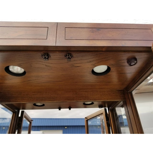 Brown Henredon Display Cabinets Vitrines Etageres Scene One Campaign - Set of 4 For Sale - Image 8 of 10