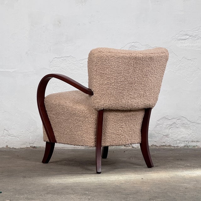 Beige Art Deco H-237 Chairs by Jindřich Halabala for Up Závody, 1930s, Set of 2 For Sale - Image 8 of 13