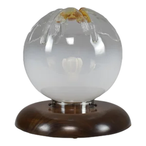 Italian Mid-Century Modern Murano Glass Spherical Globe Table Lamp, 1970s