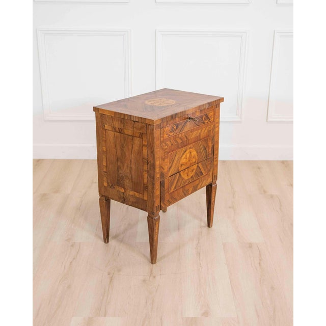 19th Century Walnut Bedside Table/nightstand, Louis XVI Style For Sale In Atlanta - Image 6 of 11