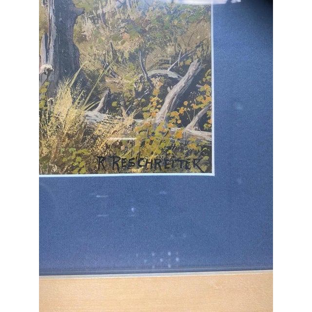 Rustic Rudolf Reschreiter, Glacier, Gouache on Paper For Sale - Image 3 of 9