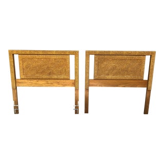 Henry Link Woven Twin Headboards - a Pair For Sale