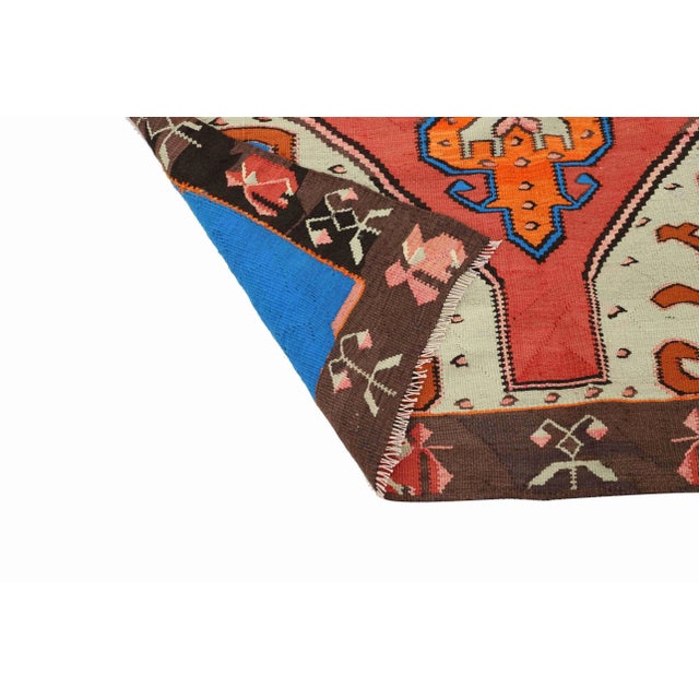 Mid 20th Century Vintage Turkish Kilim Rug For Sale - Image 5 of 7