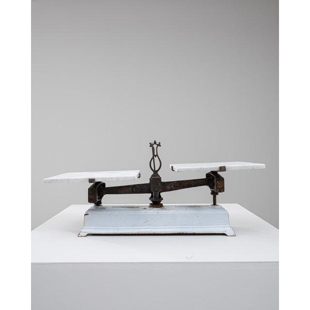 19th Century French Iron & Marble Scale For Sale - Image 10 of 18