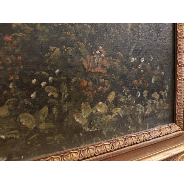 Late 19th Century Antique Signed Herman S. Williams Oil Landscape Painting – Ornate Gilt Frame Ks For Sale - Image 5 of 9
