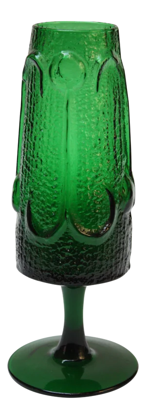 Stelvia Emerald Blown-Glass 'Antiqua' Vase designed by Wayne Husted