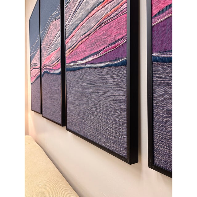 Abstract Set of Fiber Art Panels by Pamela Twycross-Reed For Sale - Image 3 of 6