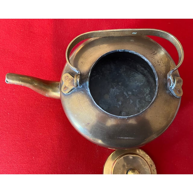 Antique 19th Century English Colonial Brass Tea Kettle For Sale - Image 12 of 18