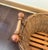 Vintage Woven Wicker Basket With Turned Wood Handles & Wood Slatted Base For Sale - Image 4 of 14