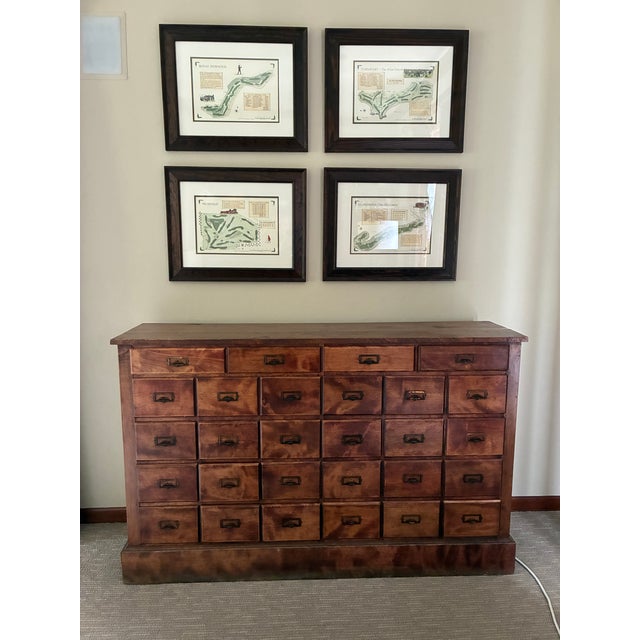 Brown Early 20th Century Wisconsin 28-Drawer Apothecary Cabinet For Sale - Image 8 of 8