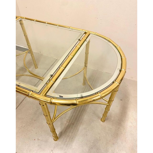 Dining Table in Faux Bamboo & Brass from Maison Baguès, 1970s For Sale - Image 10 of 16