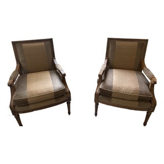 Hickory White Lounge Chairs Louie XVI Inspired For Sale