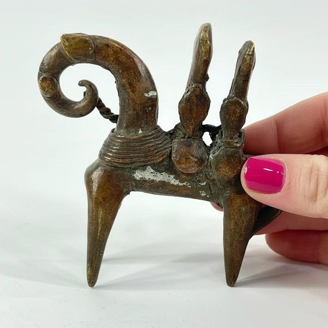 Metal Early 20th Century Ketoko Brass Horseman Chad For Sale - Image 7 of 8
