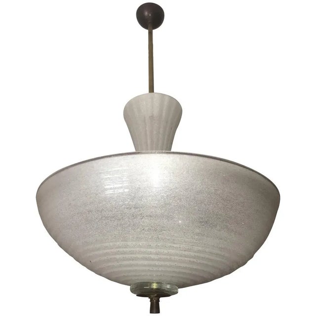 Italian Pulegoso Glass Pendant from Barovier & Toso, 1940s For Sale - Image 17 of 17