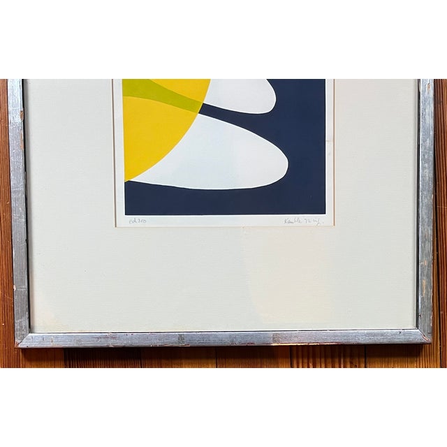 Mid-Century Modern Richard Kemble (Nantucket & Key West 1932 - 2007) American Modern Abstract Lithograph Signed & Dated 1972 For Sale - Image 3 of 8