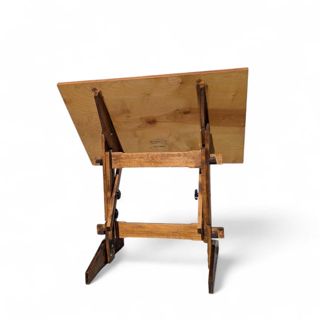 Mid-Century Versa Tables Adjustable Wood Drafting Table, 20th Century For Sale - Image 13 of 16