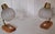 Vintage Bedside Lamps with Spruce Wood Base, Metal Frame and Segmented White Glass Shade, 1980s, Set of 2 For Sale - Image 6 of 8