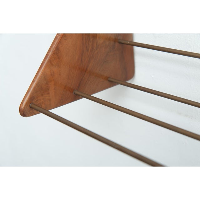 Wall-Mounted Bookcase in Walnut by Carl Auböck, 1950s For Sale - Image 13 of 15